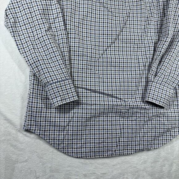 Peter Millar Shirt Mens Medium Long Sleeve Button Front Adult Plaid Cotton Read* - Picture 5 of 13